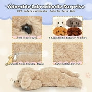 MorisMos 24 Puppy Stuffed Animal Mommy Dog with 4 Baby Plush Toys