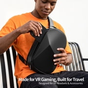 ANNAPRO Carrying Case for Meta Quest 3S/Quest 3/Quest 2/Vision Pro, Hard Travel Case Compatible with Kiwi Design/BOBOVR Elite Battery Strap and Controllers Accessories, Crossbody Shoulder Backpack