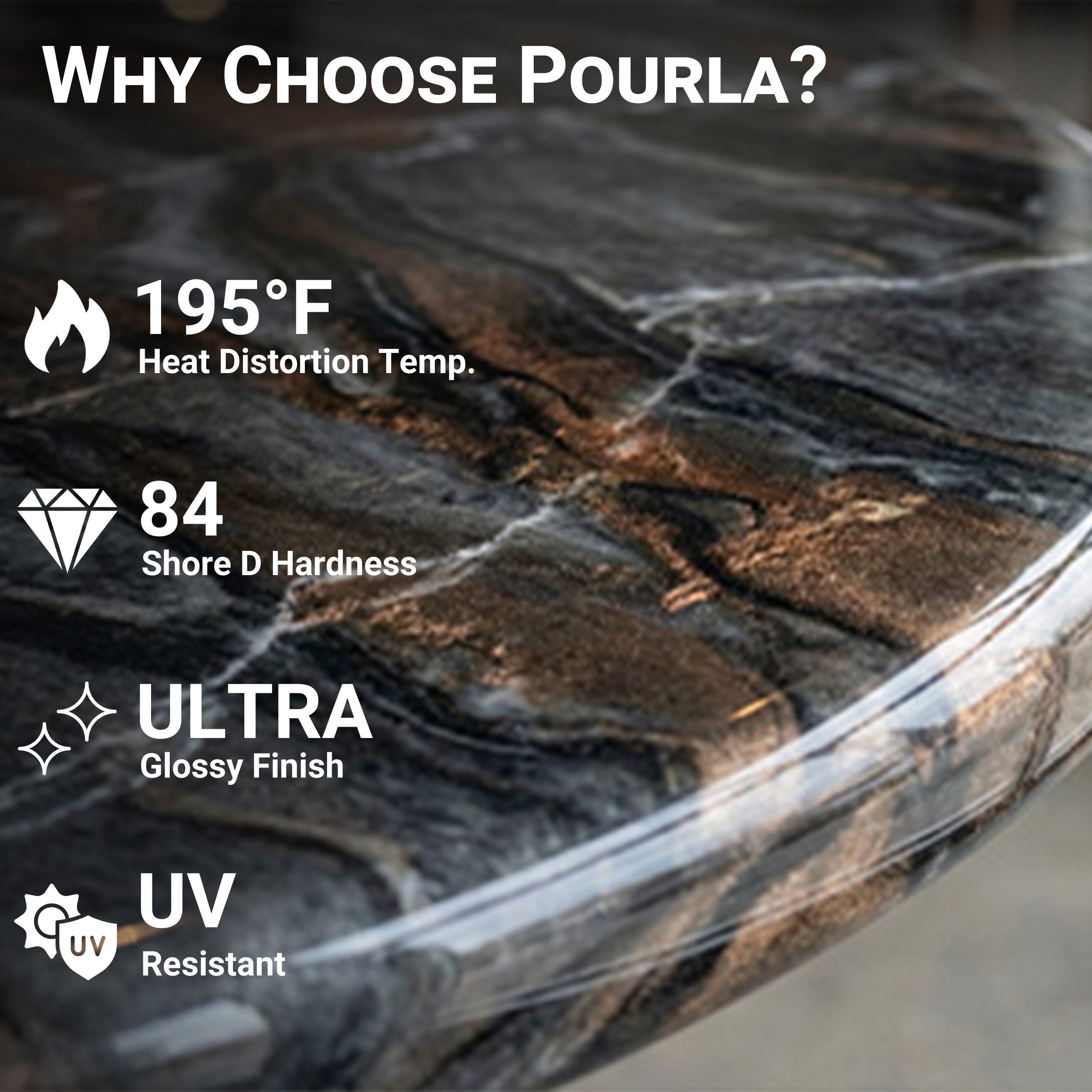Countertops Clear Epoxy Resin 1 Gallon Kit, 1:1 Mix Heat Tolerance Epoxy for Tabletop, Bar Top, Surface Coating, Wood Slabs, and DIY Art Craft Projects