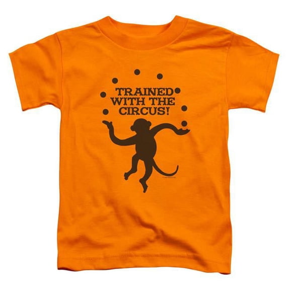 Trevco GSY165-TT-1 Trained with the Circus-Short Sleeve Toddler T-Shirt, Orange - Small - 2 Toddler