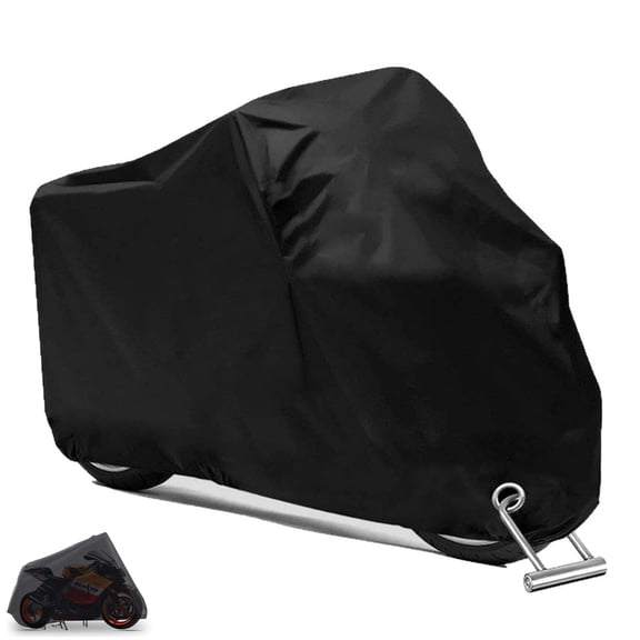 UHIAGREE Motorcycle Covers,96.5'' Ultimate Bike Covers Waterproof Outdoor with Lock-Holes,XXL,Black
