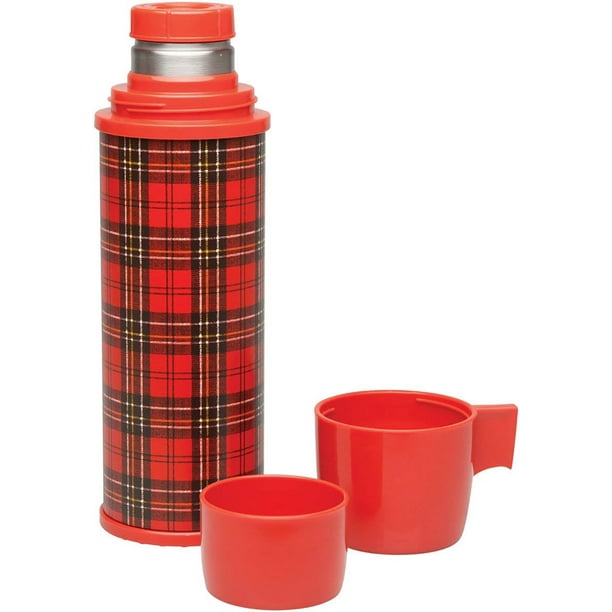 Aladdin Heritage Plaid Double Wall Vacuum Insulated Bottle Red