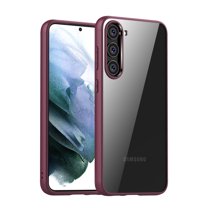 SaniMore Case for Samsung Galaxy S23 Plus (6.6" 2023), High-quality Crystal-clear PC Backplane [Anti-scratch No-yellowing] Drop Resistant Shockproof Bumper Wireless Charging Anti-slip Cover, Winered