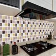thumbnail image 5 of Adhesivo de pared de mosaico de azulejo de membrana cúbica esmerilada, adhesivo decorativo impermeable para pared DIY TUNC Sencillez, 5 of 5