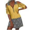 thumbnail image 1 of EQWLJWE Robes d'Été pour Femmes 2023 Robe Décontractée Aguichant Mode Été Col en V Manches Courtes Ample Imprimée, 1 of 5
