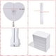 thumbnail image 2 of Abanicos de mano plegables Bestage White Heart Wedding, 100 paquetes, 2 of 7