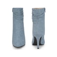 thumbnail image 5 of BLISSFUL STEP Pointed Toe Slouched Stiletto Heels Ankle Boots for Women, 5 of 5