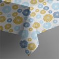 thumbnail image 5 of Geometric Flower and Dahlia Gray Square Tablecloth, Waterproof Wipeable Spillproof Washable Table Cover for Home Kitchen Party and Daily Decor 52"x52", 5 of 6
