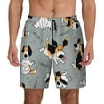 thumbnail image 2 of Goofa Funny Beagle Active Dog Printed Men's Swim Trunks Board Shorts Quick Dry Mens Swimming Trunks with Compression Liner,Breathable Fit Hawaii Beach Shorts-Large, 2 of 9