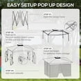 thumbnail image 4 of Outsunny 10.7' x 10.7' Pop Up Gazebo Outdoor Canopy Shelter with 2-Tier Soft Top & Removable Zipper Netting, Event Tent with Large Shade, Beige, 4 of 9