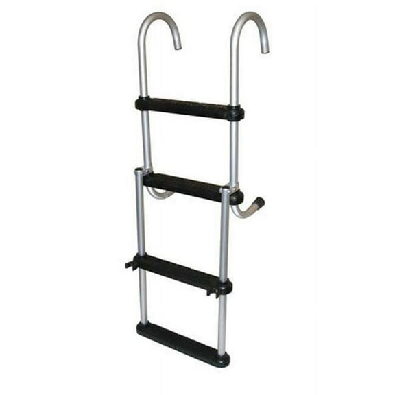 JIF Marine ASC 4 Step Anodized Aluminum Removable Pontoon Ladder
