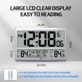 thumbnail image 2 of LFF Atomic Clock, Digital Wall Clock with Indoor & Outdoor Temperature, Date, Time, Alarm Clock. Atomic Wall Clock with Wireless Outdoor Sensor, Jumbo Display Easy to Read, 2 of 7