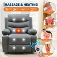 thumbnail image 4 of IdealHouse Power Lift Recliner Chair, Oversized Electric Recliners for Elderly With Heat and Massage, Home Theater Seat With 2 Cup Holders Side, Electric Glider Reclining Single Sofa Chair, 4 of 8
