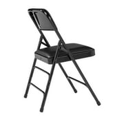 NPS 1300 Series 29.5 Premium Vinyl Folding Chair in Black (Set of 4)