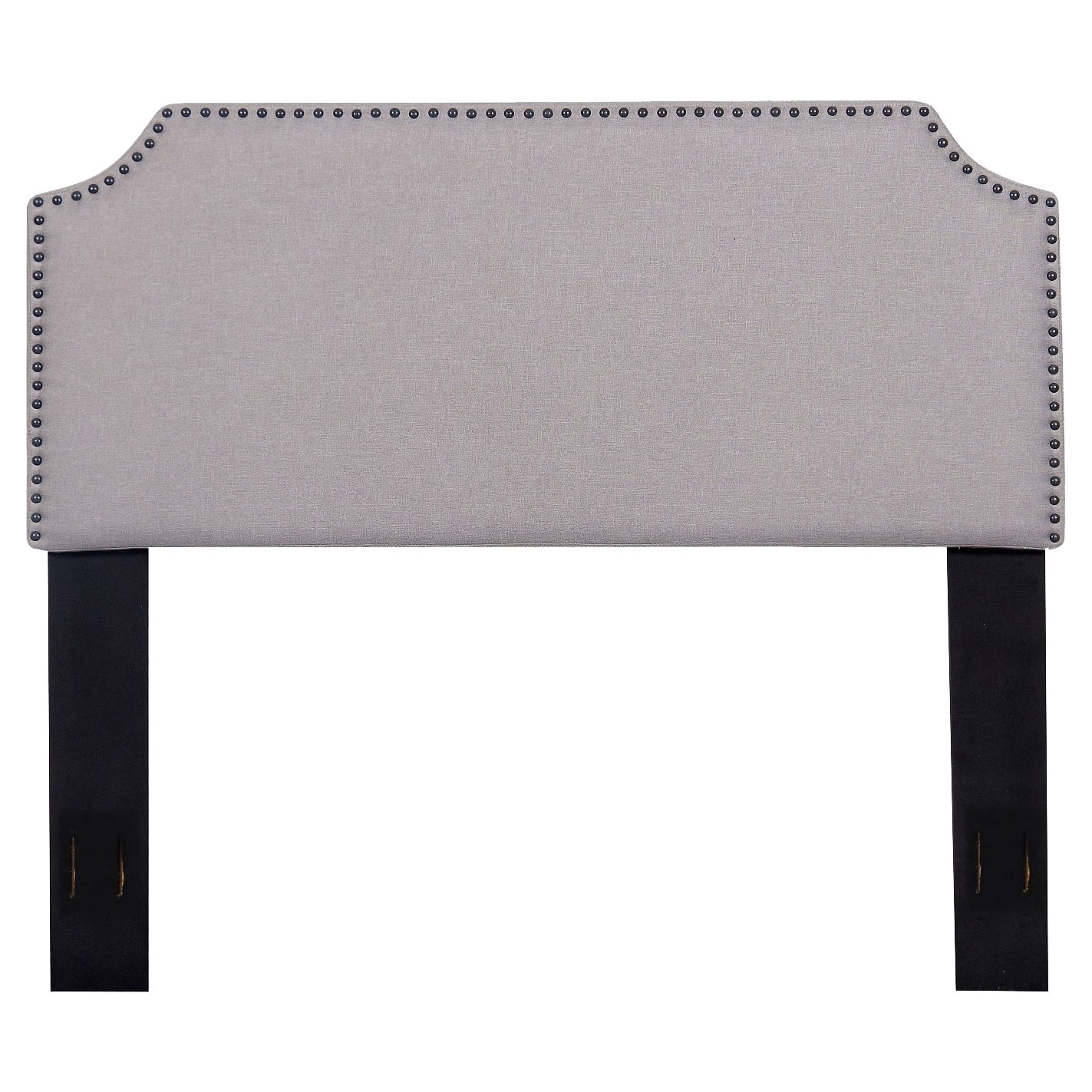 US Pride Furniture Morden Full/Queen Nailhead Upholstered Fabric Headboard Beige