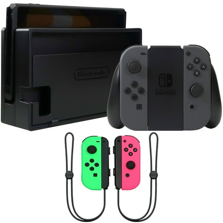 Nintendo Switch Console Version 2 with Nintendo Switch Joy-Con Controllers (Neon Pink / Neon Green)
