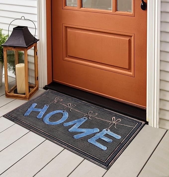 A1HC Rubber Pin Doormat for Outdoor Entrance, Home Designed Copper Floor Mat, Non-Slip Backing Welcome Door Mat, 18x30