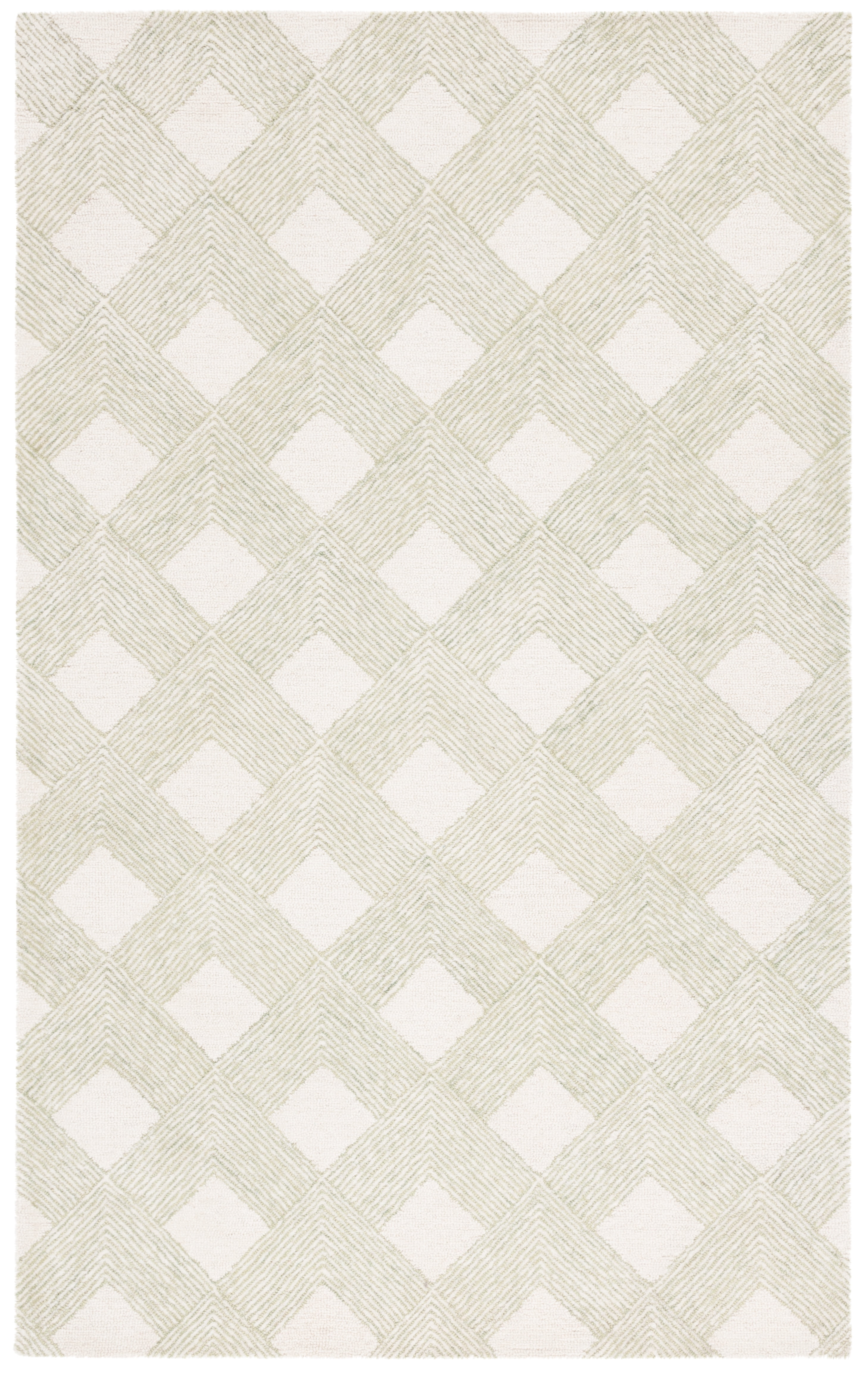 Safavieh Ebony Marva Plaid Area Rug, Green/Ivory, 6' x 6' Square