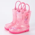 thumbnail image 2 of Gelikeya Rain Boots for Toddler Girl Waterproof Cute Patterns Rainboots Girls' Fashion (Pink, Size 5-6 Years), 2 of 6