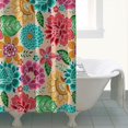 thumbnail image 4 of Pioneer Flower 72x84in Shower Curtain,Bathroom Decorative Shower Curtains Set with 12 Hooks,Modern Waterproof Washable Shower Curtain, 4 of 4