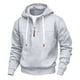 thumbnail image 1 of Sudadera con capucha para hombre, color sólido, informal, a la moda, holgada, de manga larga, con cremallera, sudadera con capucha, blusa de poliéster para hombre, 1 of 6