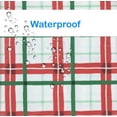 thumbnail image 4 of Christmas Plaid PEVA Vinyl Tablecloth, Indoor Outdoor, Red Green, Polyester Flannel Backed, 4 of 5