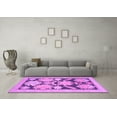thumbnail image 3 of Ahgly Company Indoor Round Abstract Purple Modern Area Rugs, 7' Round, 3 of 4