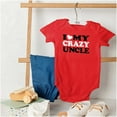 thumbnail image 4 of Love Crazy Uncle Family Niece Nephew Romper Boys or Girls Infant Baby Brisco Brands 12M, 4 of 6