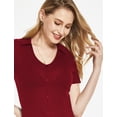 thumbnail image 5 of SSLR V Neck T Shirts for Women Short Sleeve tshirts Summer Tops Ribbed Tee Shirts, 5 of 7