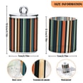 thumbnail image 5 of Yayeee 2 Pack Qtip Holder Bathroom Cotton Swab Canister with Lid Clear Dispenser Set, Navy Blue Stripes, 5 of 6