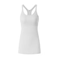 thumbnail image 1 of Chaleco de yoga largo básico de primavera y verano para mujer, ropa deportiva para correr y fitness con almohadilla para el pecho, parte superior cruzada con espalda en I para mujer, 1 of 6