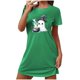 thumbnail image 4 of Camisón corto de talla grande para mujer, camisón de manga corta con estampado en el pecho, camisón corto, 4 of 4