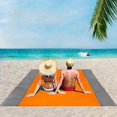 thumbnail image 1 of ZHAOCHENG Manta de picnic para playa, manta de picnic extralarganket impermeable, resistente a la arena y al agua con 4 clavos fijos, bordes reforzados para playa, camping, 1 of 5