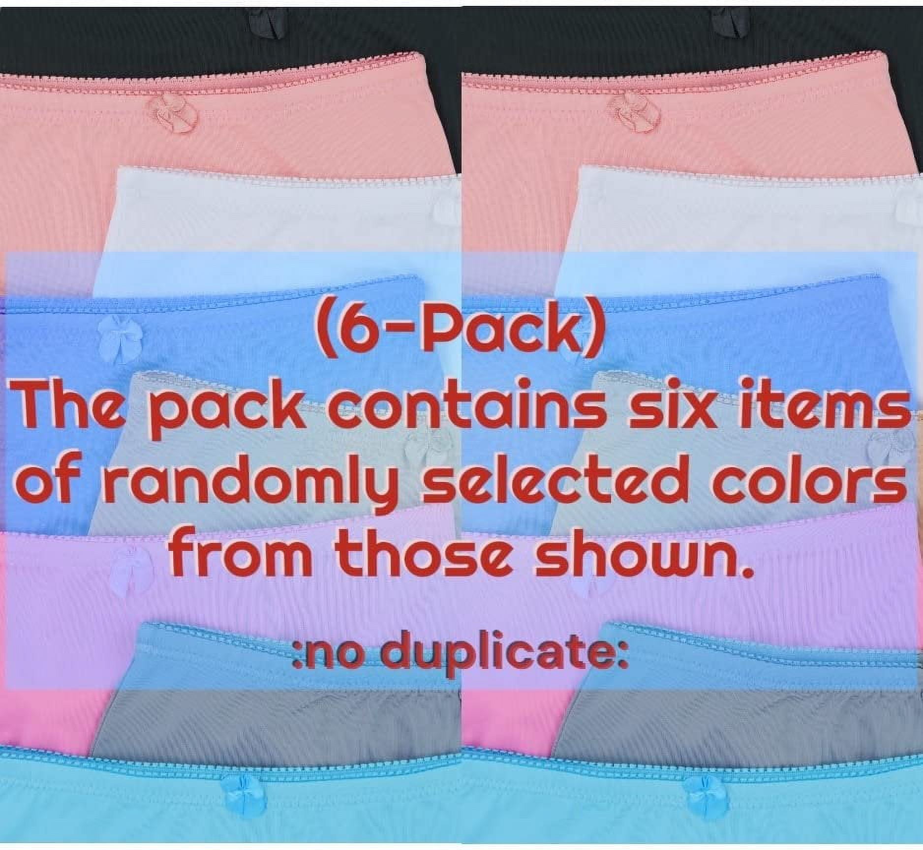 ToBeInStyle Women's 6 Pack Highwaisted Ribbon Accent Full Girdle Panties -  Classic - XL 