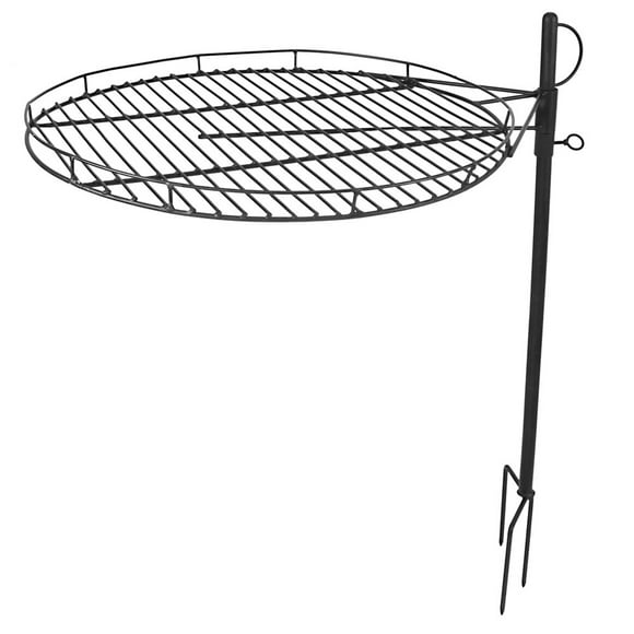 Sunnydaze Outdoor Heavy-Duty Height-Adjustable Fire Pit Cooking Grill Grate with 360-Degree Rotation - 24"