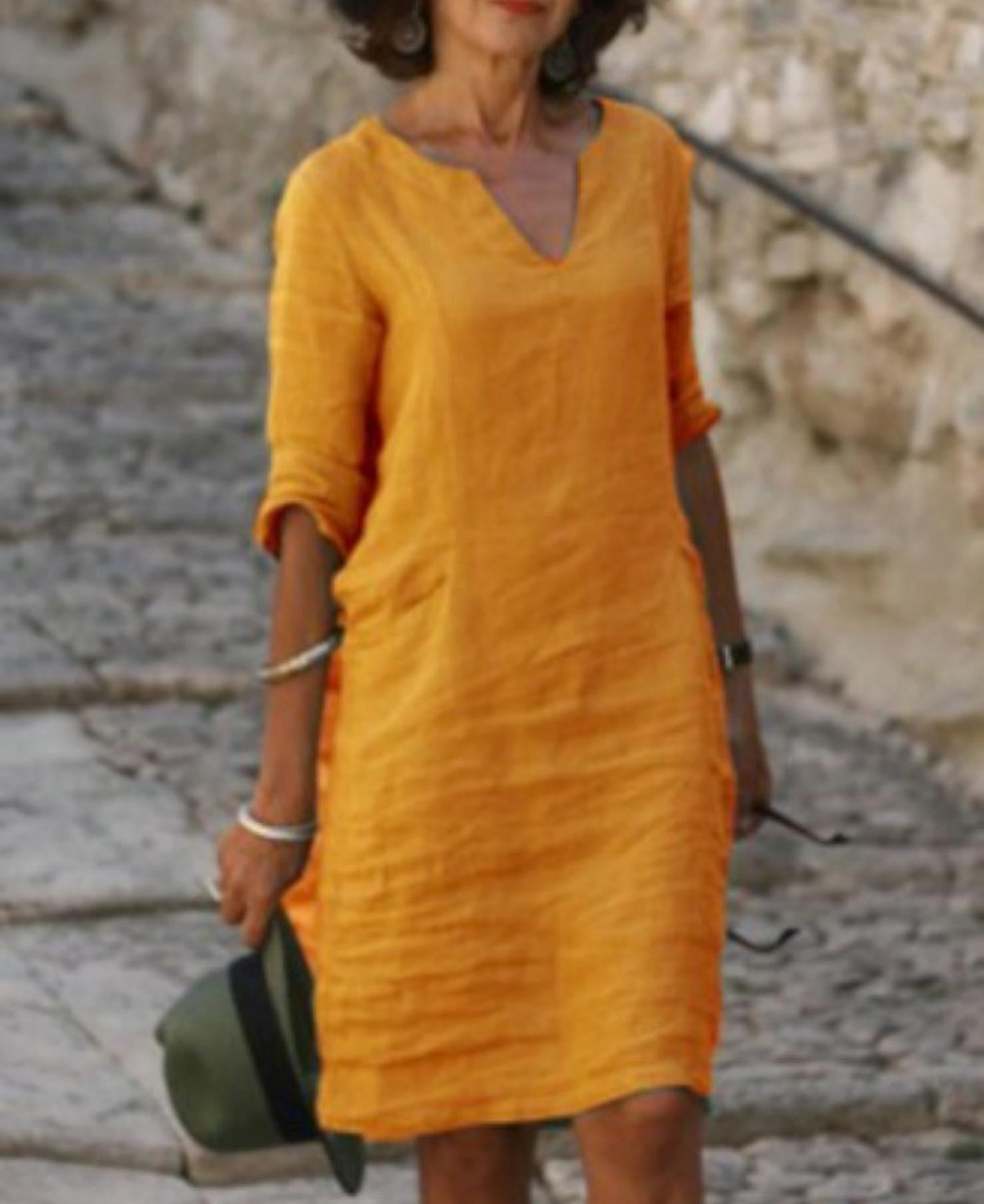 midi cotton linen dresses