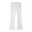 White, variant on FAIWAD Girl's Flare Leggings Kids Solid Color Ribbed Knit Bell Bottom Pants Soft Stretchy Workout Dance Bootcut Leggings