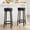 black 2pcs, variant on Huisuilinss Swivel Bar Stools Set,Counter Height Barstools With Footrest And Metal Frame,30"H Round PU Leather Upholstered Bar Stools,Backless Bar Chairs For Kitchen Island