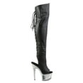 thumbnail image 5 of 6 1/2" Heel, 2 1/2" PF Open Toe/Heel Thigh Boot, Side Zip - Blk Pu/Slv Chrome, 10, 5 of 5