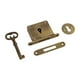 thumbnail image 4 of Juego de cerradura de gabinete con llave, cerradura de puerta de gabinete de latón, herrajes para muebles de decoración del hogar, cerradura de cajón Cerradura 6cmx3.5cmx1cm, 4 of 8