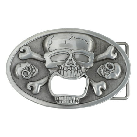 

PATKAW Skull Bottle Opener Multifunctional Belt Skull Buckle Halloween Birthday Gift for Men