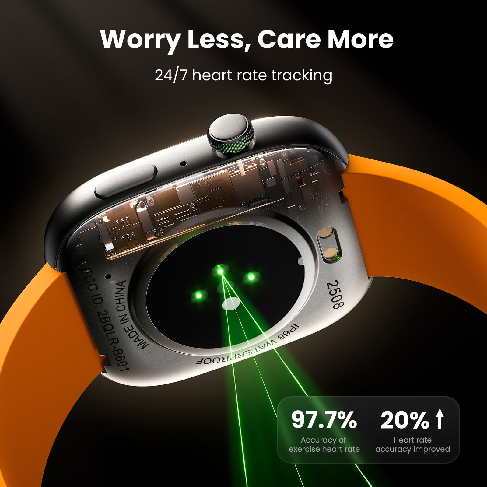WeariQ Kids Smart Watch with 5 Color Straps,1.75" Large Screen, Bluetooth Calling 123 Sports Modes IP68 Waterproof,Fitness Tracker with Heart Rate Monitor All-in-One Gift for Active Kids
