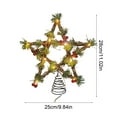 thumbnail image 3 of Steadline Wrought Iron Christmas Tree Topper with LED Lights - Star Decoration with Wicker Design for Holiday Home Decor Xmas Party Centerpiece Indoor Outdoor, 3 of 6