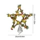 thumbnail image 3 of Iron Christmas Tree Topper Star with LED Lights, Wicker Fleecy Snowflake Design, Festive Holiday Home Decor for Indoor Xmas Party Decoration, 3 of 6