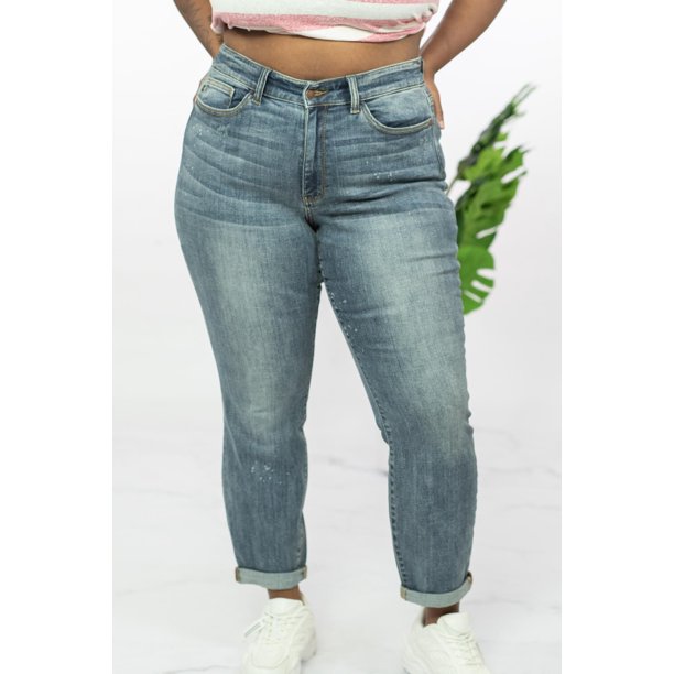 judy blue bleach splash boyfriend jeans