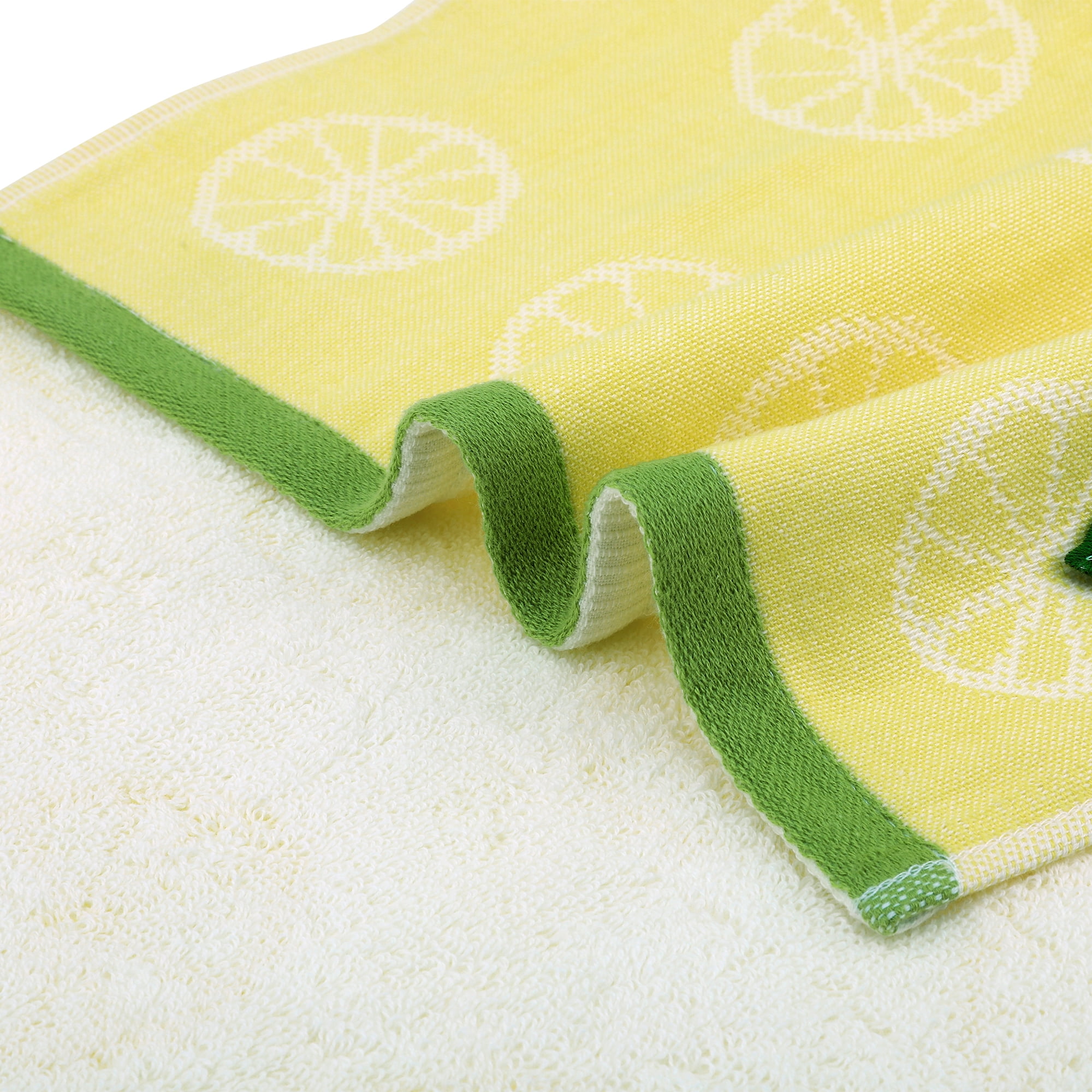 REGALWOVEN Lemon Fruit Pattern Hand Towels for Bathroom, Soft Absorbent Cotton Towel, 13 x 29 Inch Decorative Hand Towel Set Pink 4-Piece