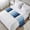 Blue, variant on Purple Ombre Bed Runner, Satin Bed Throw Runner for Queen Size Beds, Farmhouse Vintage Wooden Striped Decorative Bedding Scarf for Bedroom Hotel Wedding Room Guestrooms 94"x20"