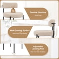 thumbnail image 5 of Boucle Upholstered Metal Side Chair, Set of 4, Beige, 5 of 7