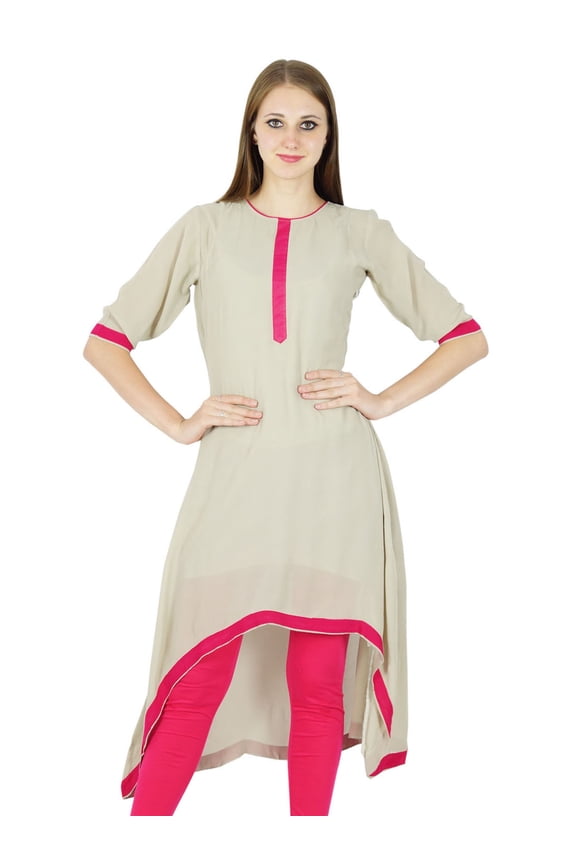 Indian Bollywood Kurta Women Ethnic Georgette Kurti Casual Top Tunic Dress