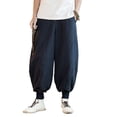 thumbnail image 4 of Mens Casual Drop-crotch Pants Sport Gym Yoga Baggy Streetwear Long Trousers, 4 of 11